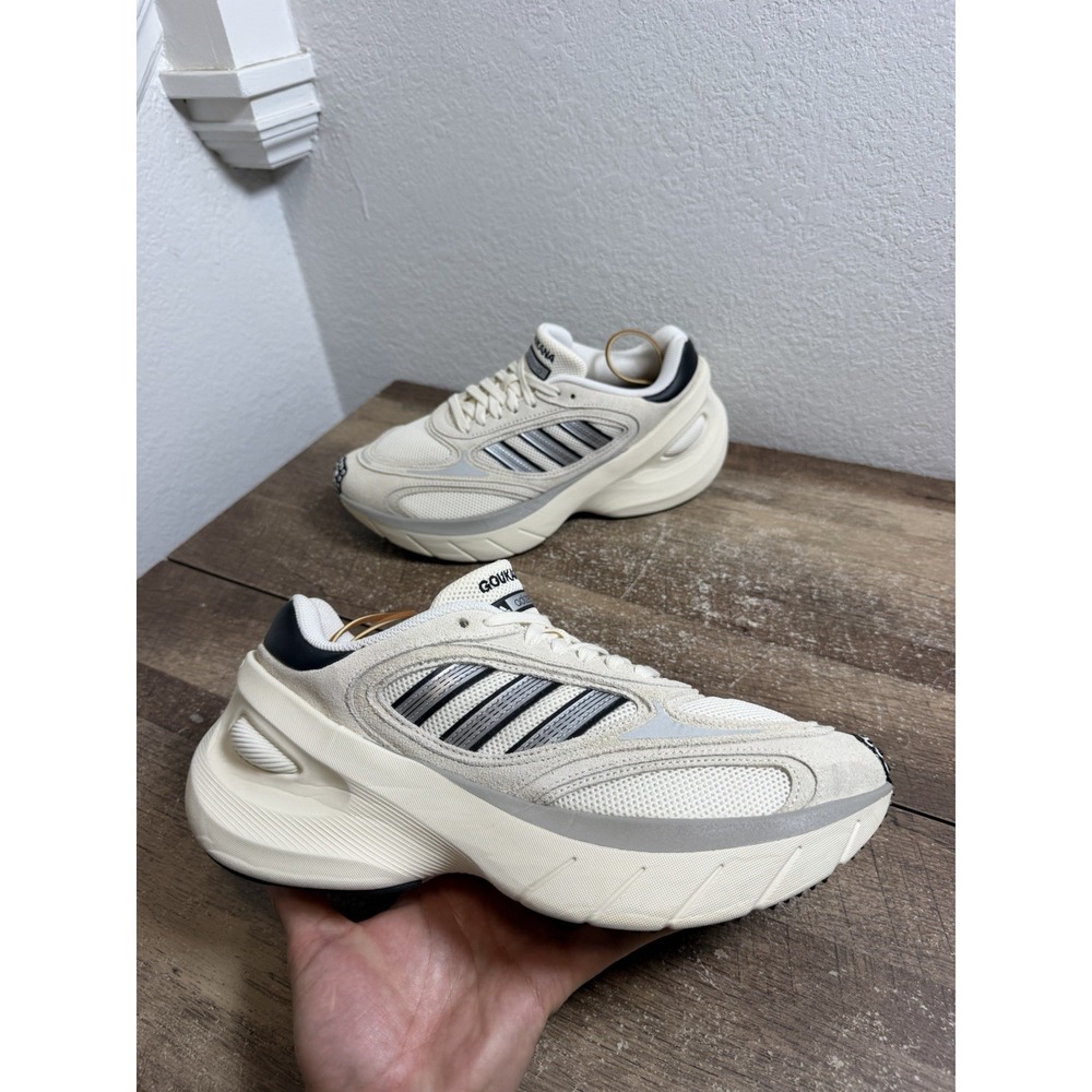 adidas Adizero Goukana Men's Low Top Size 10.5 Sneakers Beige/Black KI4936